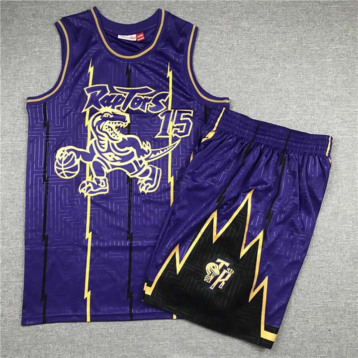 Raptors 15 Vince Carter Purple 1998-99 Hardwood Classics Jersey(With Shorts),We sell and wholesale Raptors 15 Vince Carter Purple 1998-99 Hardwood Classics Jersey(With Shorts) on line form chian!